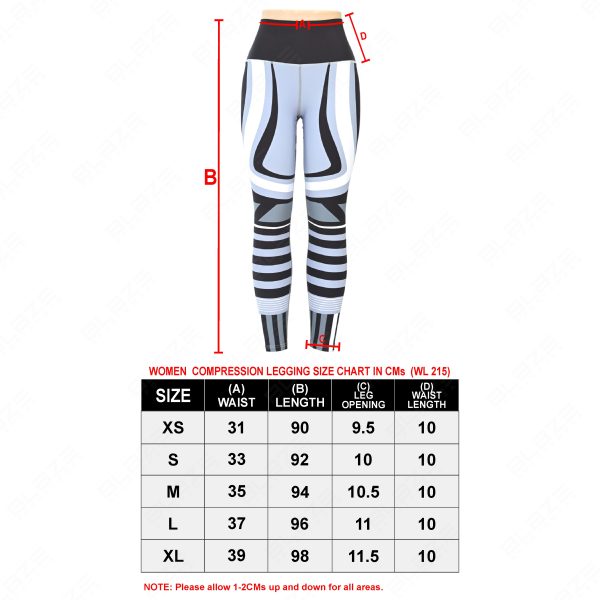 BSW Women’s Sublimation Leggings - Comfort, Style & Durability - Perfect for Active & Casual Wear - Multicolor - BSW-SL-0710 - Image 2