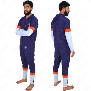 BSW Men’s Zipper Tracksuit for Comfort & Style – Ideal for Gym, Sports, and Casual Wear – Navy Blue/White – BFW-TS-1525