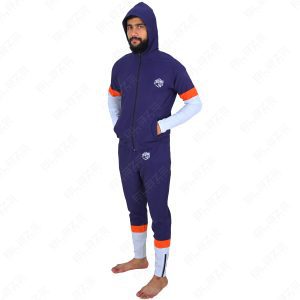 BSW Men’s Zipper Tracksuit for Comfort & Style – Ideal for Gym, Sports, and Casual Wear – Navy Blue/White – BFW-TS-1525