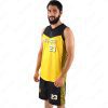 BSW Basketball Uniform - Custom Design, Size, Player Name, Number - Comfortable, Breathable Fabric - Yellow/Black - BSW-BBU-0203