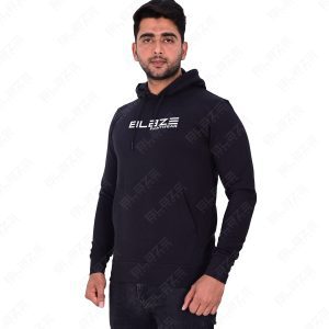 Men’s Pullover Hoodie – Soft, Comfortable Cotton Blend, Stylish, Cozy & Warm for Winter, Perfect for Casual Wear – Black – BSW-HS-1716