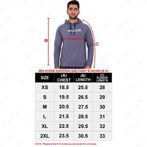 Men’s Pullover Hoodie – Soft, Comfortable Cotton Blend, Stylish, Cozy & Warm for Winter, Perfect for Casual Wear – Grey – BSW-HS-1709