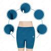 BSW Women’s Booty Shorts – Breathable, Four-Way Stretch Spandex/Nylon Fabric, Solid - Cyan - BSW-WBS-3304 - Image 2