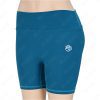 BSW Women’s Booty Shorts – Breathable, Four-Way Stretch Spandex/Nylon Fabric, Solid - Cyan - BSW-WBS-3304 - Image 3
