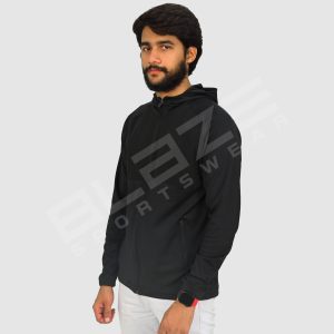 Men’s Pullover Hoodie – Soft, Comfortable Cotton Blend, Stylish, Cozy & Warm for Winter, Perfect for Casual Wear – Black – BSW-HS-1705