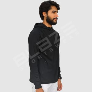 Men’s Pullover Hoodie – Soft, Comfortable Cotton Blend, Stylish, Cozy & Warm for Winter, Perfect for Casual Wear – Black – BSW-HS-1705