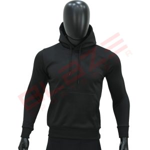 Men’s Pullover Hoodie – Soft, Comfortable Cotton Blend, Stylish, Cozy & Warm for Winter, Perfect for Casual Wear – Black – BSW-HS-1713