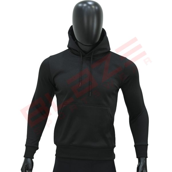 Men's Pullover Hoodie - Soft, Comfortable Cotton Blend, Stylish, Cozy & Warm for Winter, Perfect for Casual Wear - Black - BSW-HS-1713