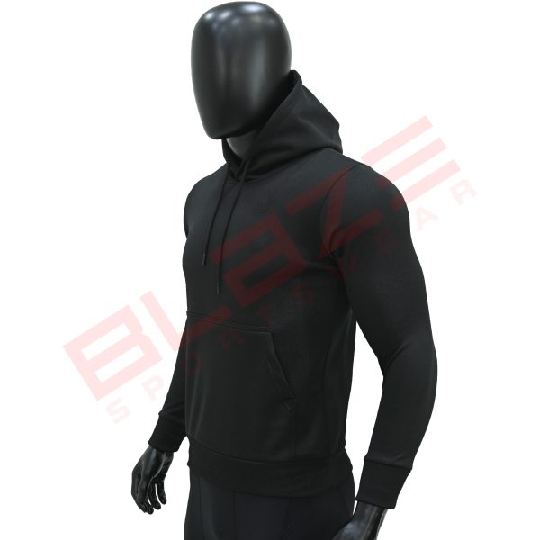 Men's Pullover Hoodie - Soft, Comfortable Cotton Blend, Stylish, Cozy & Warm for Winter, Perfect for Casual Wear - Black - BSW-HS-1713 - Image 5