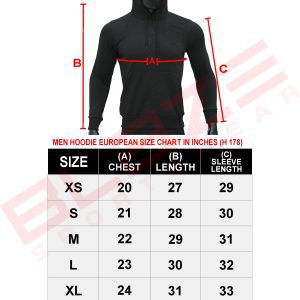 Men’s Pullover Hoodie – Soft, Comfortable Cotton Blend, Stylish, Cozy & Warm for Winter, Perfect for Casual Wear – Black – BSW-HS-1713