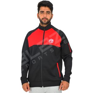 Men’s Zipper Hoodie – Versatile, Soft Cotton Blend, Full-Zip Design for Easy Wear, Stylish & Comfortable for All Seasons – Red & Black – BSW-HS-1707