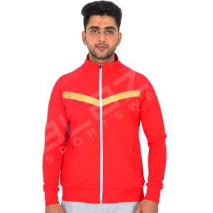 Men’s Zipper Hoodie – Versatile, Soft Cotton Blend, Full-Zip Design for Easy Wear, Stylish & Comfortable for All Seasons – Red – BSW-HS-1702