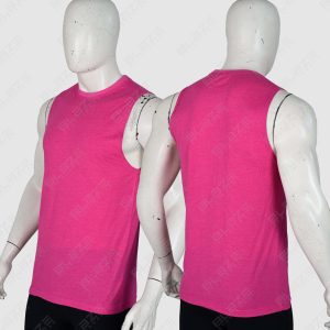 BSW Sleeveless T-Shirt – Lightweight, Breathable for Active Comfort – Pink