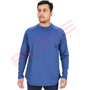 BSW Premium Men’s Full Sleeve T-Shirt – Comfortable, Stylish, Perfect for Workouts & Everyday Wear – Blue – BSW-MTS-1206