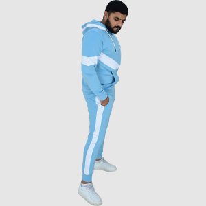 BSW Men’s Zipper Tracksuit for Comfort & Style – Ideal for Gym, Sports, and Casual Wear – Sky Blue – BFW-TS-1513